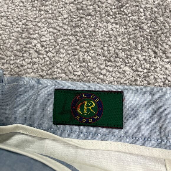 Club Room Vintage 80's Dress Pants Mens 36x34 Light Blue Cotton Trousers NWD - Picture 12 of 16